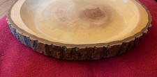 Large wooden serving bowl with