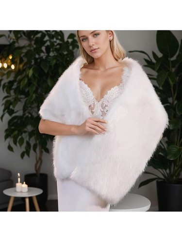 Bridal scarf wrap shawl faux - scarf,