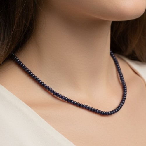 Single strand natural - natural, blue