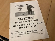 1950’s W T TEAGLE LTD ‘JET CUT HEDGE CUTTER INSTRUCTION MANUAL & PARTS BOOKLET