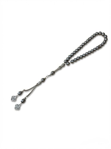 Beads 8mm silver onyx - 33,