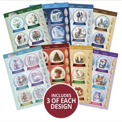 Hunkydory snow globe toppers - snow, a
