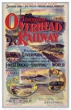 Vintage Liverpool overhead railway - Art Print Railway Travel Poster A1/A2/A3/A4