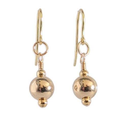 9ct gold drop earrings - 9ct,
