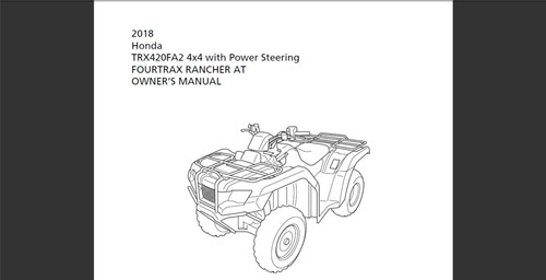 2018 honda trx420fa2 - 2018,