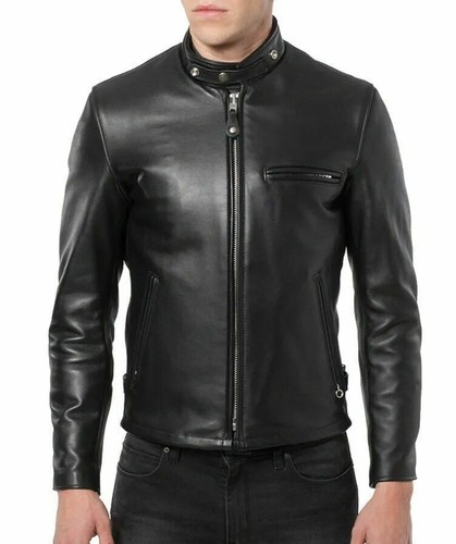 New classic leather jacket - new,