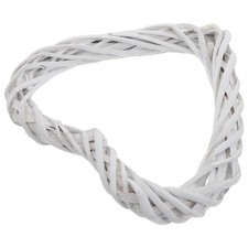 Wicker Heart Wreath White