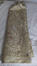 Vintage Brocade Curtains, Lined, Wide Floral Jacquard, Bay Window Size.