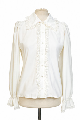 Vintage 70s 80s white - 70s, frilly