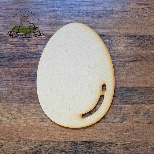Wooden large blank egg - wooden, craft