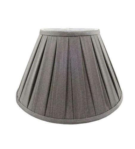 Grey round fabric box pleated - grey,