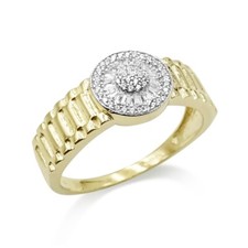 Gold Ring Mens - 9ct Gold Mens Jubilee Style Gold Pinky Unique Design Ring