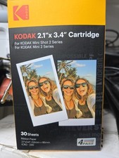 Kodak Ink Ribbon Paper,30 Photo Cartridge Photo Paper for Mini S (Opened)