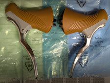 TRP  RRL  Alloy Brake Levers Silver/Tan Hoods