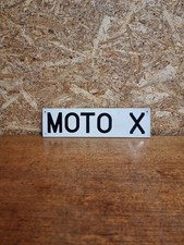 Vintage Moto X Bike Advertising Sign Classic Motorcycle Shop Garage