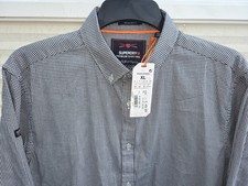 Mens XL Superdry Navy Dogtooth