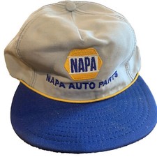 VINTAGE NAPA Auto Parts Hat Mens Louisville Mfg. Co. Snap Back Cap Gray USA Made