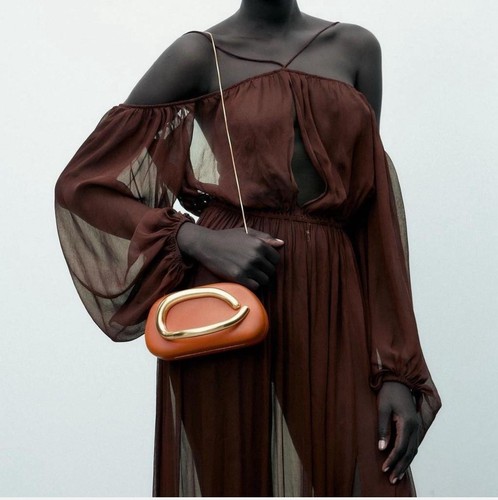 Zara clutch bag with metal - clutch,