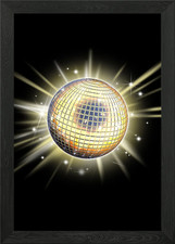 Disco Ball lights Framed Wall