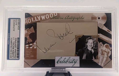 Lauren bacall signed psa dna - bacall,