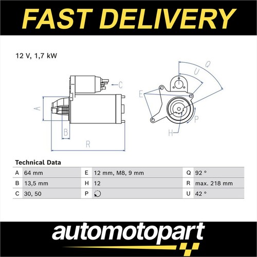 Bosch starter motor 0986026280 - starter,