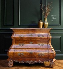 Dutch Bombe Chest / Burr Walnut Bombe Chest / Dutch Commode / Bombe Chest / Rare