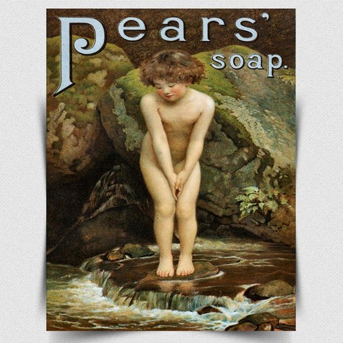Pears soap metal wall - soap,