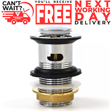 Quality Slotted Chrome Click Clack Basin Waste Brass Sink Pop Up Plug Push