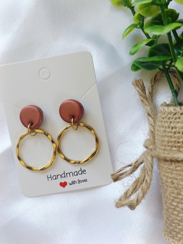 Maroon dangle earrings - dangle,