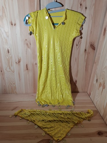 Belly dance dress tunic - belly, yellow