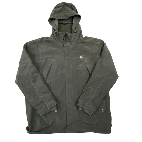Fred perry black parka coat - fred,