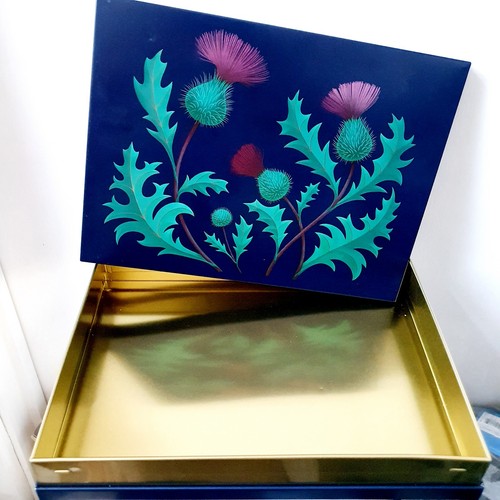 Thistle blue empty biscuit - m&s,