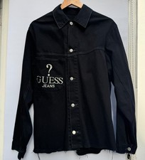 Bootleg Moody Guess Mens Black Jean Jacket Size Large