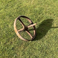 Vintage Antique Cast Iron Wheelbarrow Wheel.