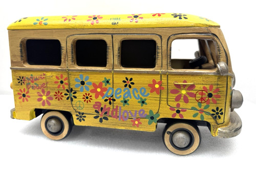 Hippie peace and love - and, bus