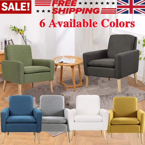Linen modern armchair - armchair, accent