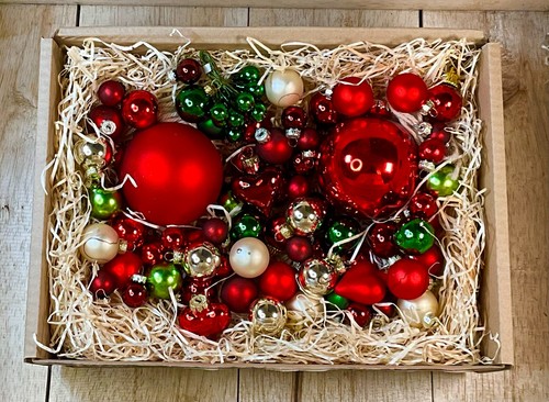 Christmas glass baubles - christmas,