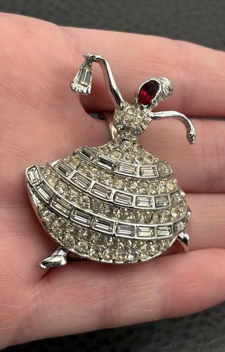 Vintage rhinestone ballerina - vintage,