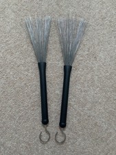 Drumstick wire brushes for drums