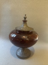 Vintage Burgundy Crackle Glass