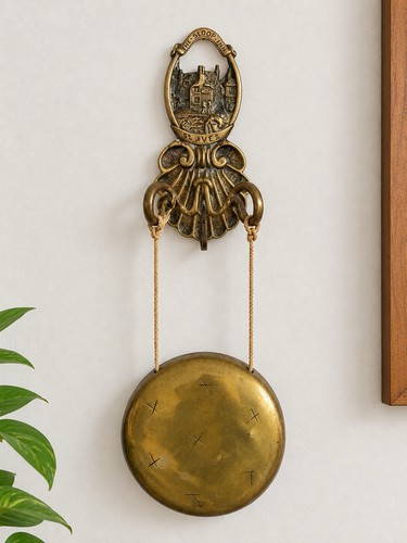 Vintage brass dinner gong - gong, /