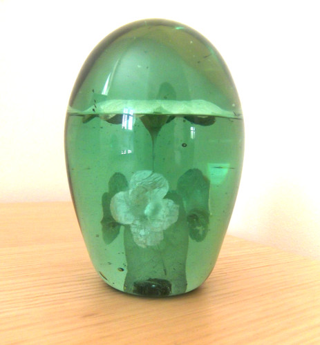Antique 19th green glass - 19th,
