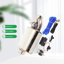Electric Exhaust Valve System Dump Muffler Pipe Kit Adjustable Remote 2.5" 63mm