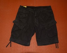 G-STAR RAW Rovic Loose 1/2 Black Cotton Cargo Shorts Mens W38