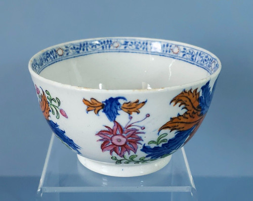 New hall tea bowl tobacco - hall, leaf