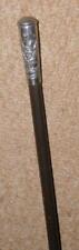 Vintage Black Watch GHRVC Crest Military Swagger Stick Silver Pommel Ebonized