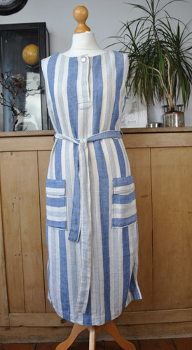 Linen blend sheath dress - linen,