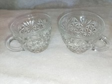 2 X Vintage Arlington Glass Punch Bowl Cups by Anchor Hocking