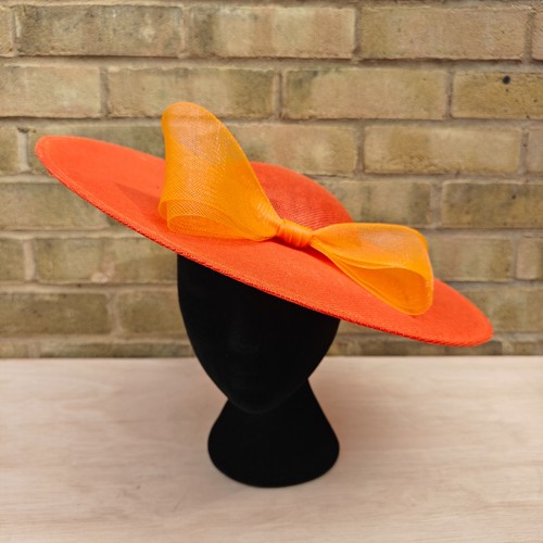 Orange large fascinator - large,