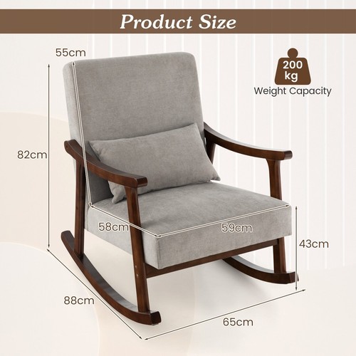 Wood rocking accent chair - wood,